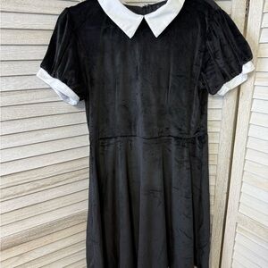 Classic Black and White Adam’s Family style dress/costume